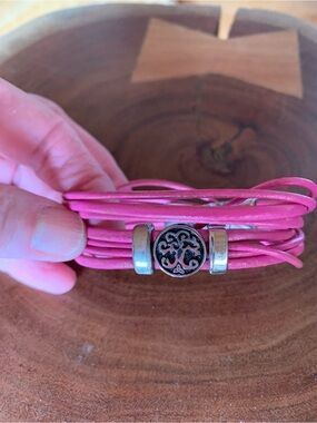 PICK ANY 3 ITEMS FOR $10 - Pink Multi-Strand Leather Bracelet with Celtic Design